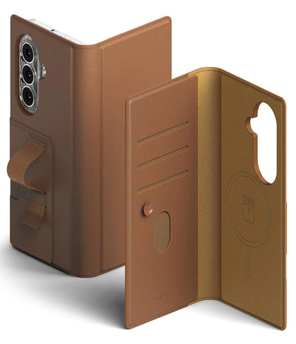 Samsung Galaxy Z Fold 7 Case Cover | Folio Wallet Magnetic |Brown