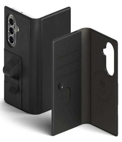 Samsung Galaxy Z Fold 7 Case Cover | Folio Wallet Magnetic |Black