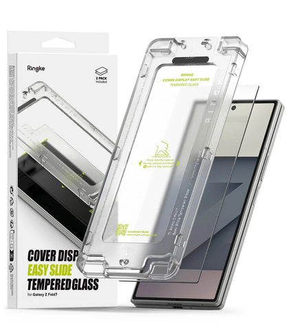 Samsung Galaxy Z Fold 7 Screen Protector| Cover Display Easy Slide Tempered Glass|2 Pack