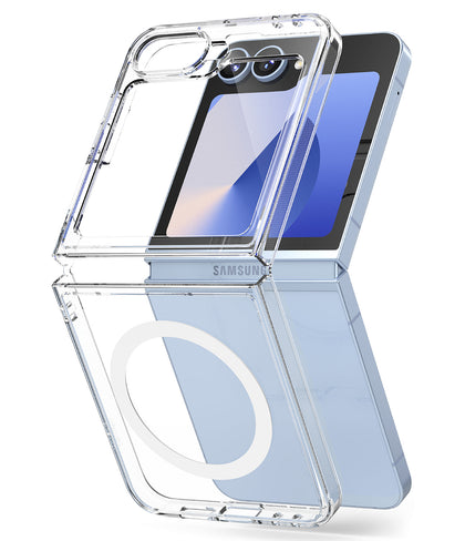 Samsung Galaxy Z Flip 6 Case Cover |Fusion Magnetic Series | Clear