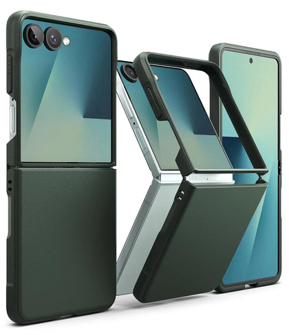 Samsung Galaxy Z Flip 7 Case Cover | Onyx Series |Dark Green