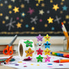 500Pcs Multicolor Smiling Stickers (8 Colors) Teaching Materials,1 Inch Small Star Stickers Roll