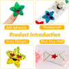500Pcs Multicolor Smiling Stickers (8 Colors) Teaching Materials,1 Inch Small Star Stickers Roll
