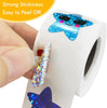 500Pcs Multicolor Smiling Stickers (8 Colors) Teaching Materials,1 Inch Small Star Stickers Roll