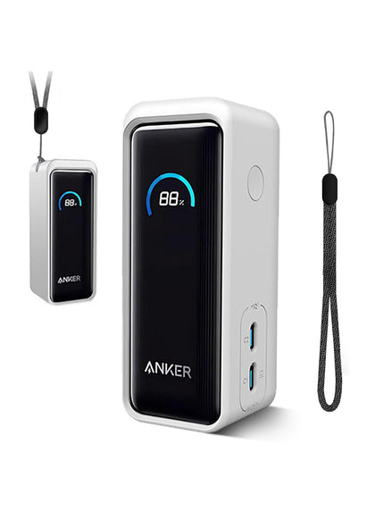 Anker Prime Power Bank 9600mAh 65W Case Cover with Lanyard | Silicone Series | White
