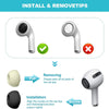 Airpods Pro 2nd/1st Generation with Noise Reduction Hole |[4 Pairs] Medium |Black and White