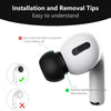 Airpods Pro 2nd/1st Generation with Noise Reduction Hole |[4 Pairs] Medium |Black and White