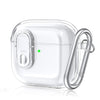 Airpods 4 Case Cover (2024), Secure Lock Clear Soft TPU Anti-drop Anti-scratch Protective Cover with Keychain - Clear