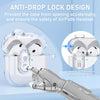 Airpods 4 Case Cover (2024), Secure Lock Clear Soft TPU Anti-drop Anti-scratch Protective Cover with Keychain - Clear