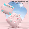 Cute Case For AirPods 4 Case Cover (2024) ,3D Cartoon Soft Silicone Wireless Charging Shockproof Protective Cover With Keychain - Pink