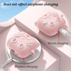 Cute Case For AirPods 4 Case Cover (2024) ,3D Cartoon Soft Silicone Wireless Charging Shockproof Protective Cover With Keychain - Pink