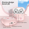 Cute Case For AirPods 4 Case Cover (2024) ,3D Cartoon Soft Silicone Wireless Charging Shockproof Protective Cover With Keychain - Pink