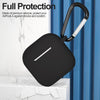 AirPods 4 Silicone Case Cover (2024) ,Full Body Protective Shock-Resistant Silicone Case Cover With Carabiner For Men & Women - Black