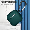 AirPods 4 Silicone Case Cover (2024) ,Full Body Protective Shock-Resistant Silicone Case Cover With Carabiner For Men & Women - Deep Green