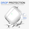 AirPods 4 Case Cover (2024),Clear Soft TPU Anti-drop Full Body Protective Shock-Resistant Cover With Carabiner For Men & Women - Clear