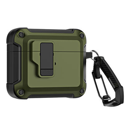 AirPods 4 Case Cover (2024) with Secure Lock Clip | Rugged Armor Shockproof Hard Shell Design |Green