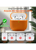 Airpods 4 Case Cover with Wrist Strap, Leather Touch Design Protective Cover-Orange