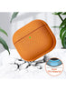 Airpods 4 Case Cover with Wrist Strap, Leather Touch Design Protective Cover-Orange