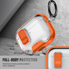 AirPods Pro 3 Case with Phone Stand &Cleaner Kit Protective Cover| TPU + PC Hybrid  Cover- Orange