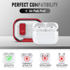 AirPods Pro 3 Case with Phone Stand &Cleaner Kit Protective Cover| TPU + PC Hybrid  Cover- Red