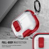 AirPods Pro 3 Case with Phone Stand &Cleaner Kit Protective Cover| TPU + PC Hybrid  Cover- Red