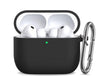 AirPods Pro 3 Case Cover | Soft Silicone Protective Cover for Men Women | Black