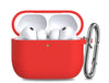 AirPods Pro 3 Case Cover | Soft Silicone Protective Cover for Men Women | Red