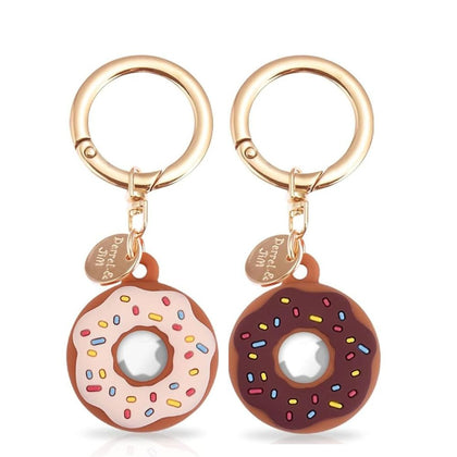 AirTag Case Donut Design – Brown & Beige (2-Pack)