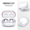 TPU Case For Samsung Galaxy Buds FE/Buds 2 Pro/Buds 2/Buds Pro/Buds Live Case Cover, Soft Flexible with Keychain Carabiner -Shiny Transparent