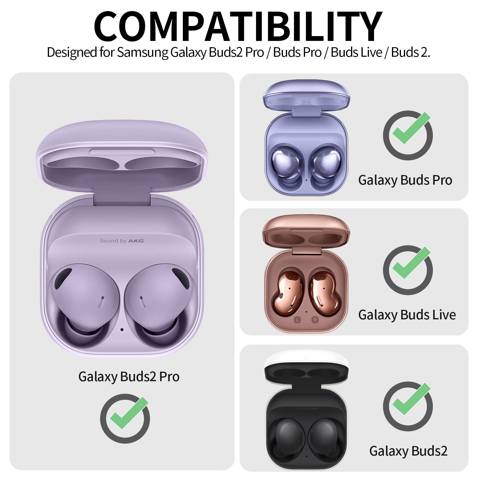 Samsung Galaxy Buds Live Case (2020) /Buds 2 /Buds Pro Case | Soft TPU Cover Case  -Transparent