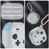 Case For Samsung Galaxy Buds FE/Buds 2 Pro/Buds 2/Buds Pro/Buds Live Case, 3D Game Console Design Silicone Protective Cover with Keychain- Grey