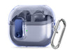 Samsung Galaxy Buds3 Case & Galaxy Buds 3 Pro Case Cover with Carabiner 2024 | TPU Clear Protection Case | Blue