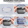 Samsung Galaxy Buds3 Case & Galaxy Buds 3 Pro Case Cover with Carabiner 2024 | TPU Clear Protection Case | Blue
