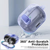 Samsung Galaxy Buds3 Case & Galaxy Buds 3 Pro Case Cover with Carabiner 2024 | TPU Clear Protection Case | Blue