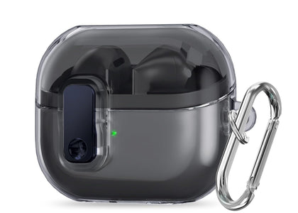 Samsung Galaxy Buds3 Case & Galaxy Buds 3 Pro Case Cover with Carabiner 2024 | TPU Clear Protection Case | Black