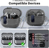 Samsung Galaxy Buds3 Case & Galaxy Buds 3 Pro Case Cover with Carabiner 2024 | TPU Clear Protection Case | Black