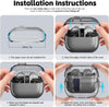 Samsung Galaxy Buds3 Case & Galaxy Buds 3 Pro Case Cover with Carabiner 2024 | TPU Clear Protection Case | Black