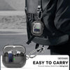 Samsung Galaxy Buds3 Case & Galaxy Buds 3 Pro Case Cover with Carabiner 2024 | TPU Clear Protection Case | Black