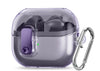 Samsung Galaxy Buds3 Case & Galaxy Buds 3 Pro Case Cover with Carabiner 2024 | TPU Clear Protection Case | Purple