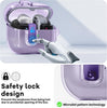 Samsung Galaxy Buds3 Case & Galaxy Buds 3 Pro Case Cover with Carabiner 2024 | TPU Clear Protection Case | Purple