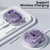 Samsung Galaxy Buds3 Case & Galaxy Buds 3 Pro Case Cover with Carabiner 2024 | TPU Clear Protection Case | Purple