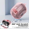 Samsung Galaxy Buds3 Case & Galaxy Buds 3 Pro Case Cover with Carabiner 2024 | TPU Clear Protection Case | Pink