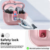 Samsung Galaxy Buds3 Case & Galaxy Buds 3 Pro Case Cover with Carabiner 2024 | TPU Clear Protection Case | Pink