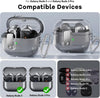 Samsung Galaxy Buds3 Case & Galaxy Buds 3 Pro Case Cover with Carabiner 2024 | TPU Clear Protection Case | Silver