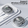 Samsung Galaxy Buds3 Case & Galaxy Buds 3 Pro Case Cover with Carabiner 2024 | TPU Clear Protection Case | Silver