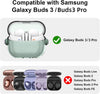 Samsung Galaxy Buds3 Case & Galaxy Buds 3 Pro Case Cover | Holder Clip TPU Protection Case with Carabiner | Green