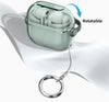 Samsung Galaxy Buds3 Case & Galaxy Buds 3 Pro Case Cover | Holder Clip TPU Protection Case with Carabiner | Green