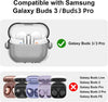 Samsung Galaxy Buds3 Case & Galaxy Buds 3 Pro Case Cover | Holder Clip TPU Protection Case with Carabiner | Grey