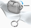 Samsung Galaxy Buds3 Case & Galaxy Buds 3 Pro Case Cover | Holder Clip TPU Protection Case with Carabiner | Grey