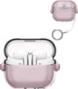 Samsung Galaxy Buds3 Case & Galaxy Buds 3 Pro Case Cover | Holder Clip TPU Protection Case with Carabiner | Light Pink